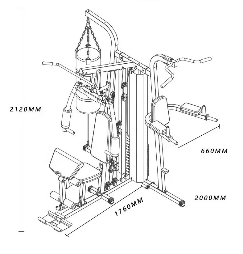 Factory Directly Sale Commercial Gym Weight Standard Powerlifting Multifunctional Training Home Gym Multi Station