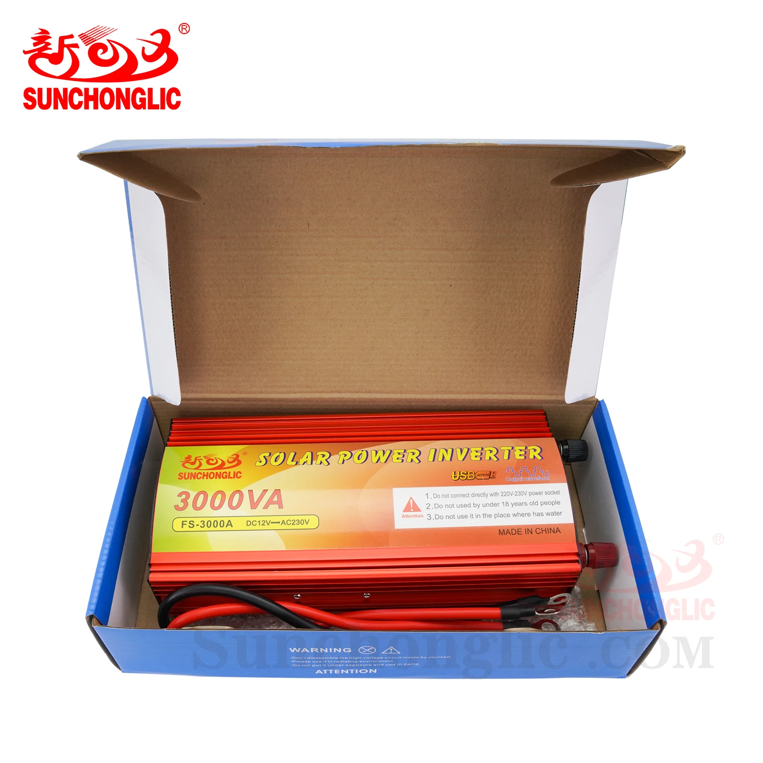 Sunchonglic inverter 3000w dc 12v to ac 220v power inverter 12 volt to 220 volt 3000va modified sine wave inverter