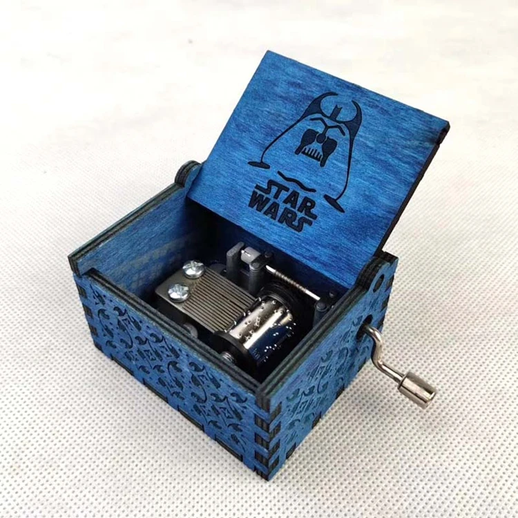 Новое поступление мини деревянная музыкальная шкатулка с лазерной гравировкой