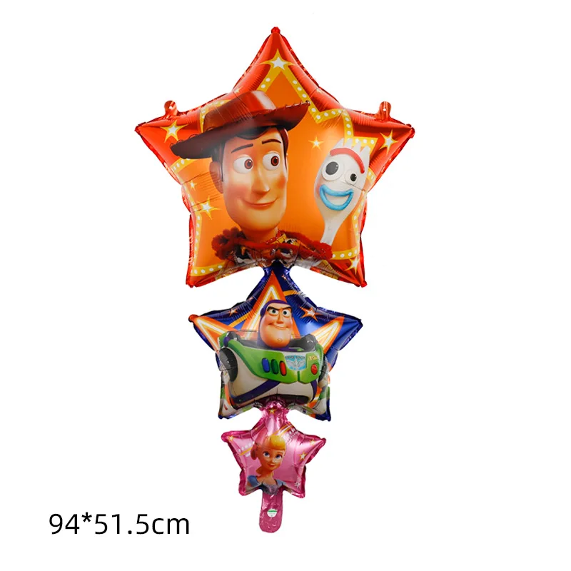5 Pcs Cartoon Toy Story Woody Buzz Light Year Foil Balloons For Kids Air Balloons For Birthday Party Decoration