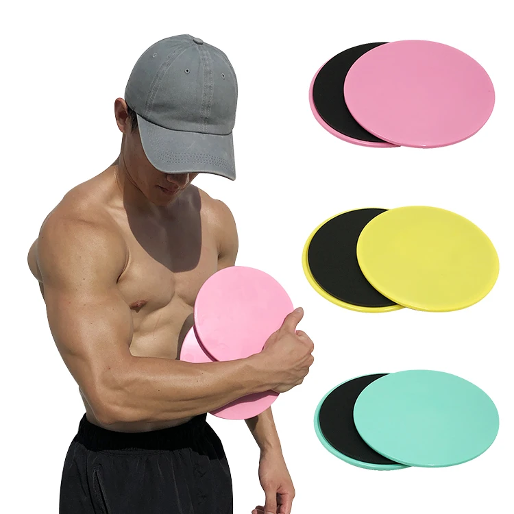 Custom Logo 2pcs Set Round Exercise Fitness Core Exercise Sliders Plate