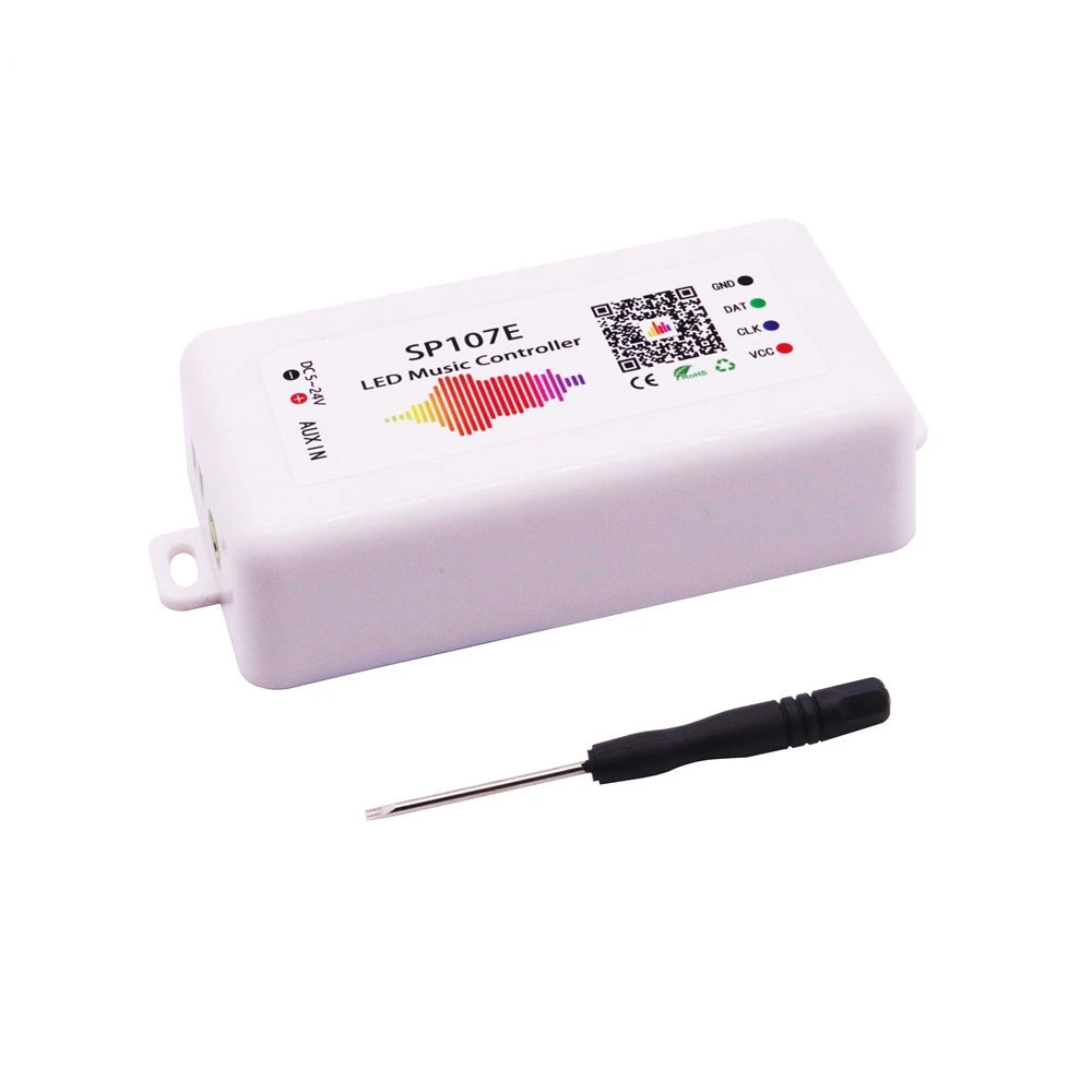 Музыкальный светодиодный контроллер SP107E с Bluetooth SPI полноцветным музыкальным управлением от приложения для WS2811 WS2812B WS2815 SK6812