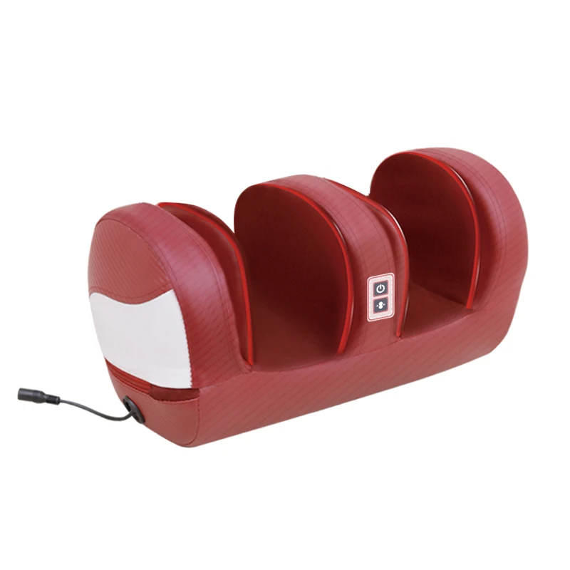 Factory Direct Sale Foot and Calf Red Massager Machine Heat Vibration Shiatsu Electric Foot Massager