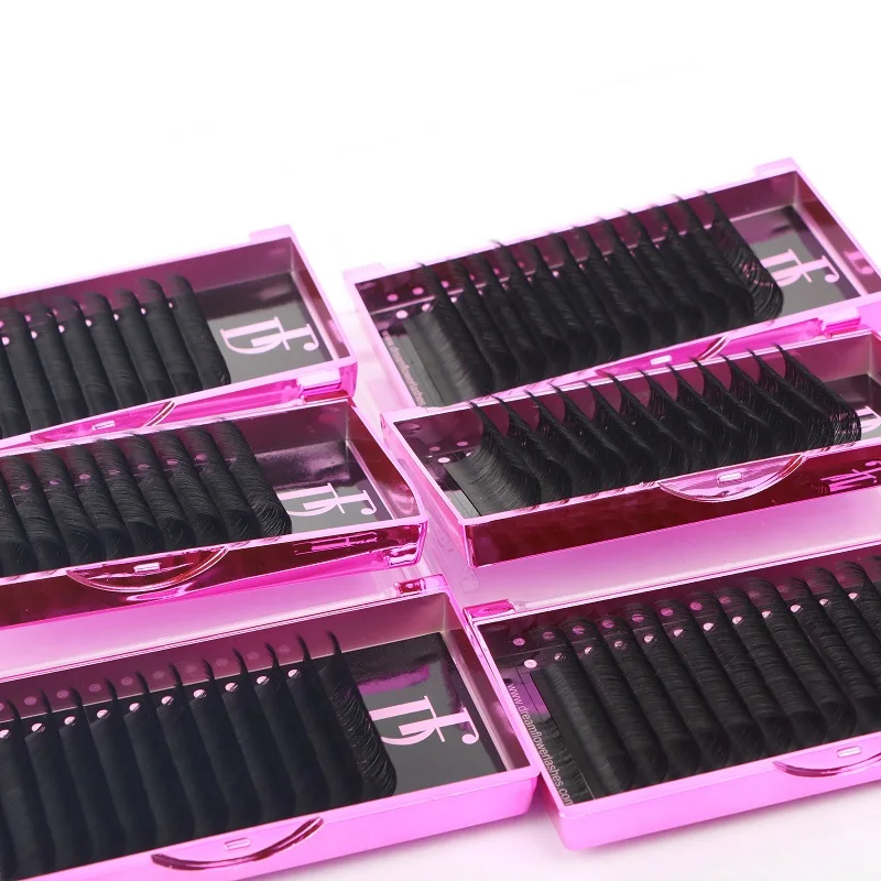 Volume lash packing box Mink lashes tray private label lash extensions easy fan faux Mink Eyelash Extension