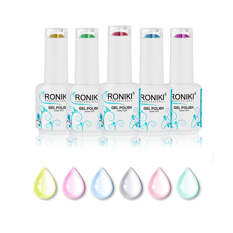 RONIKI Private Label Fast Drying Soak Off Camouflage Natural Color Jelly Gel Polish For Nail Extension