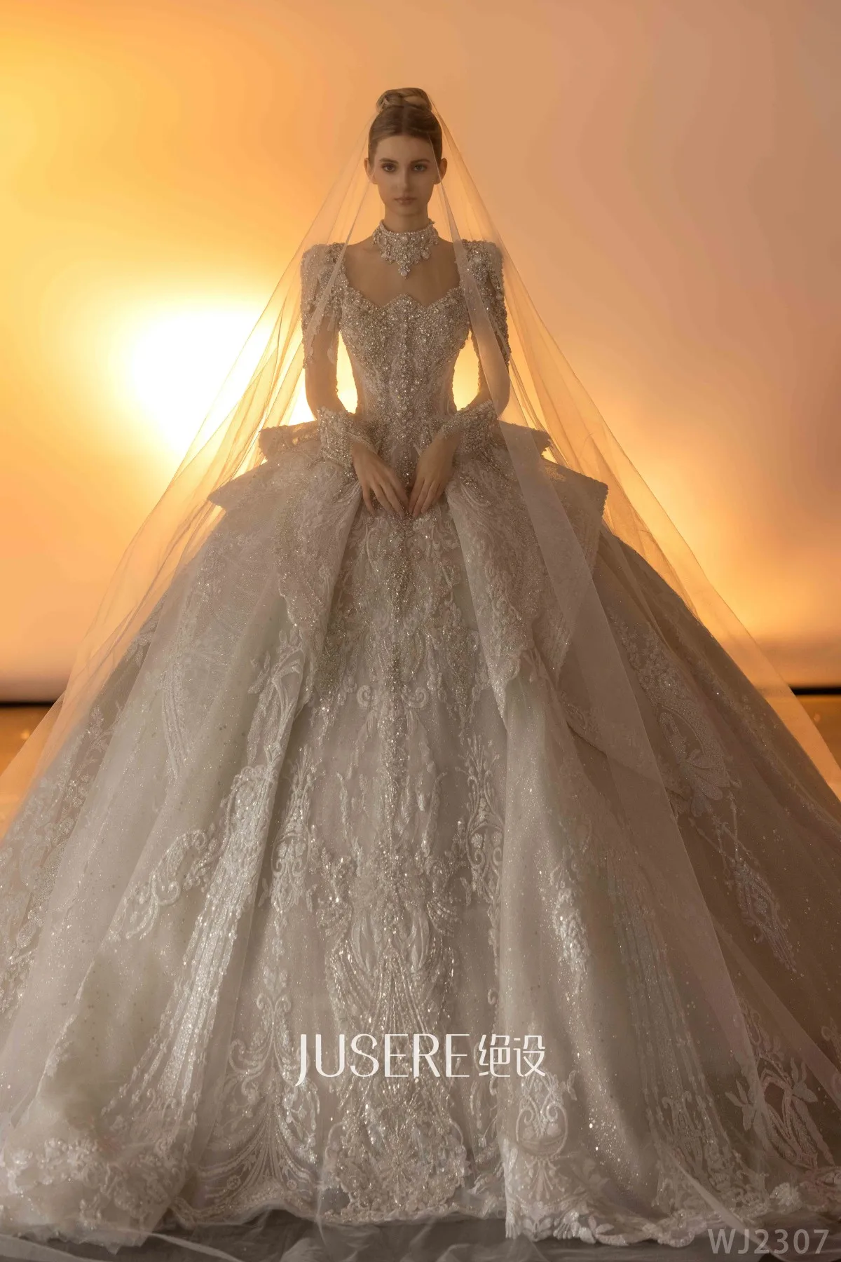 Wedding Dress Wedding Ball Gown Luxury Heavy Bead Rhinestone Swarovski Crystal  Vestido de boda noiva robe mariage Plus Size