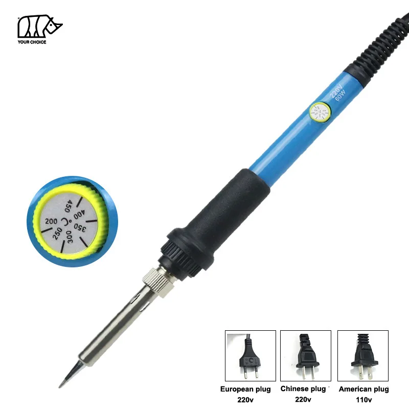Factory direct sale 80W LCD thermostat electric soldering welding iron thermostat soldering iron 110V soldering iron set tools