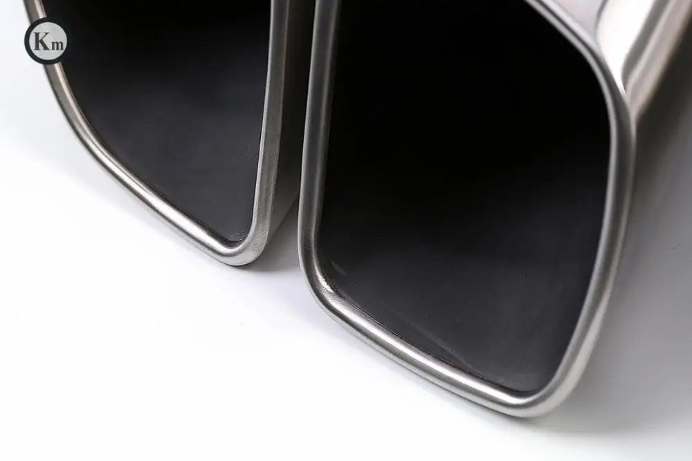 KM  for  Cayenne  Turbo style 958  2015-2017  exhaust tip exhaust pipes muffler tips tail pipe wire drawing