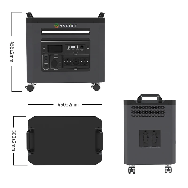ASGOFT 5kw lifepo4 3000w solaire home back up electric car charging cheap portable power station all in one for outdoor camping