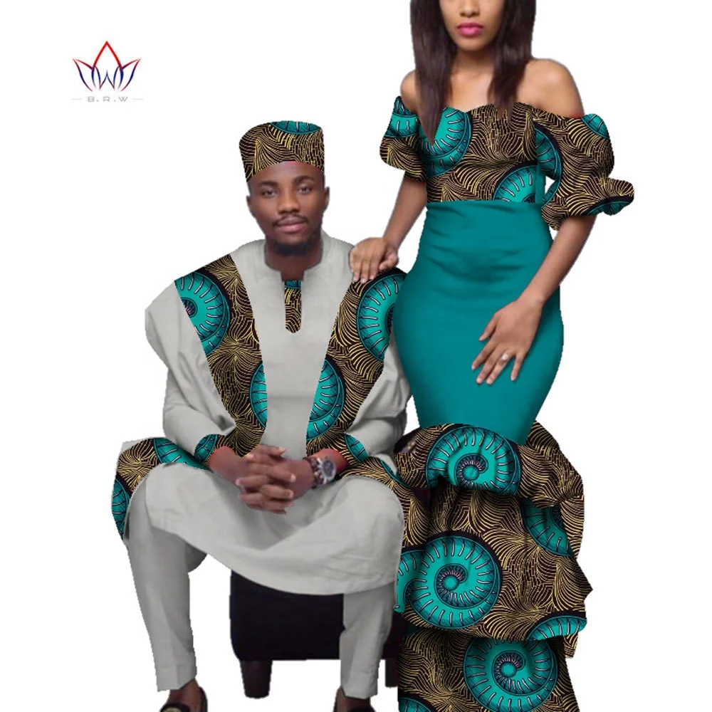 2022 african clothing for men and women couples matching outfits African Ethnic Couple clothing