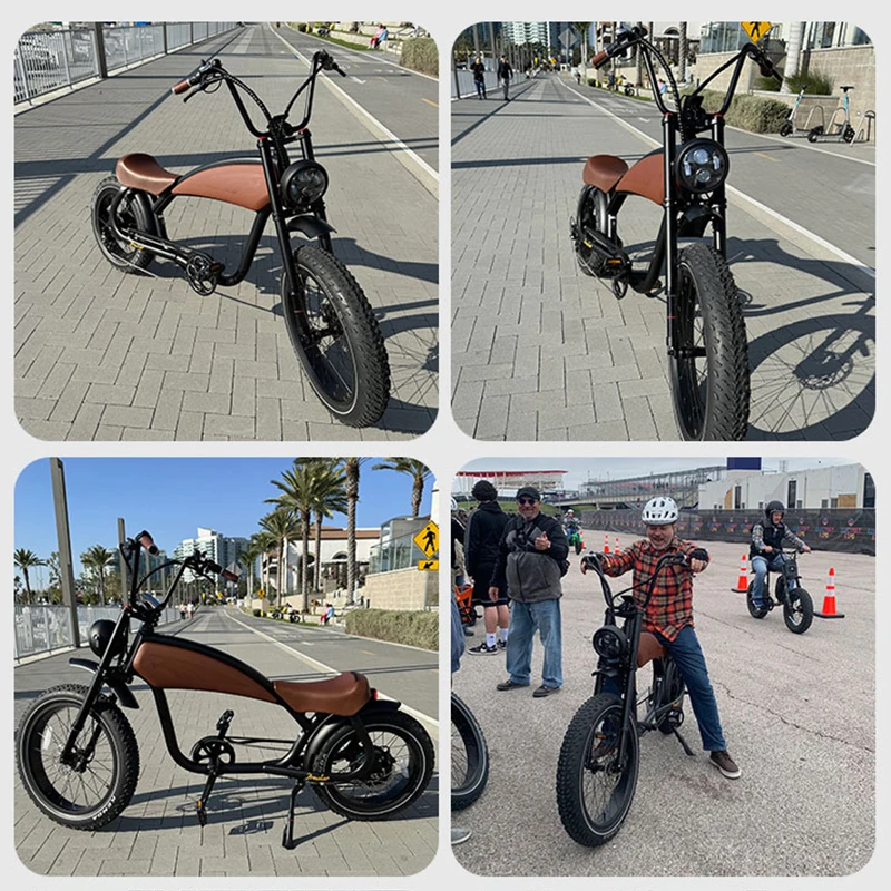 OEM chopper vintage electric dirt bike 500w 1000w powerful mountain e-bike lithium battery 15Ah 20Ah electric bicycle