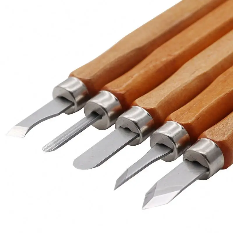 12 PCS Hobby Annatto Graver Alloy Steel Wood Craving Knife Set