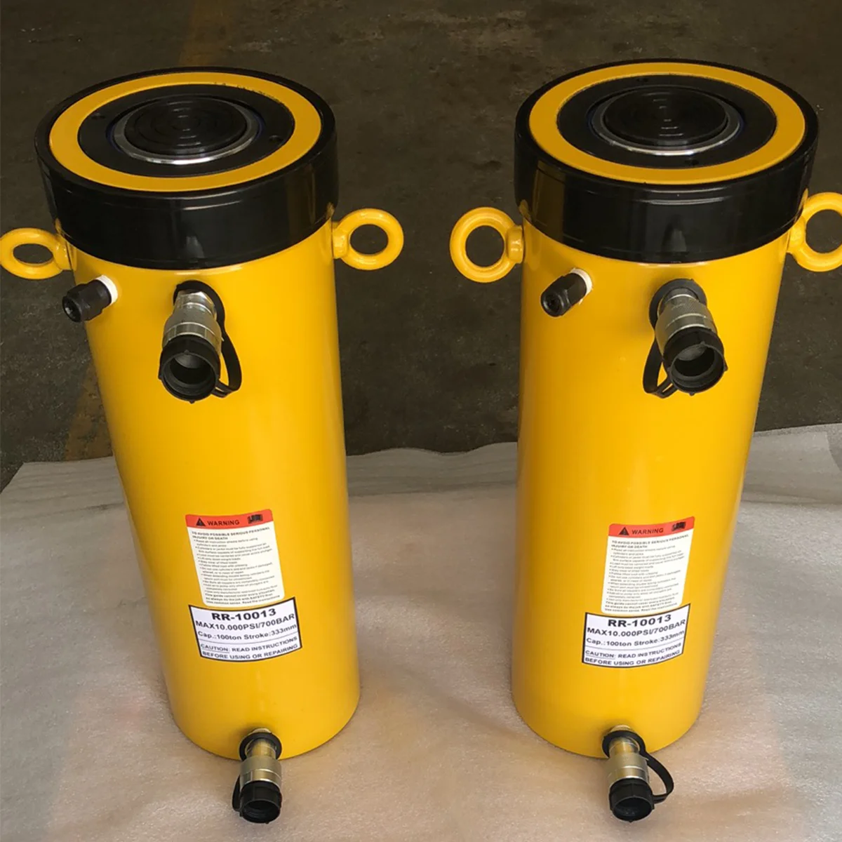 RR-5013, 50 ton Double-acting Long Stroke Hydraulic Cylinder, 334mm Stroke Lift Jack, Press Machine Jack , With CE Certification