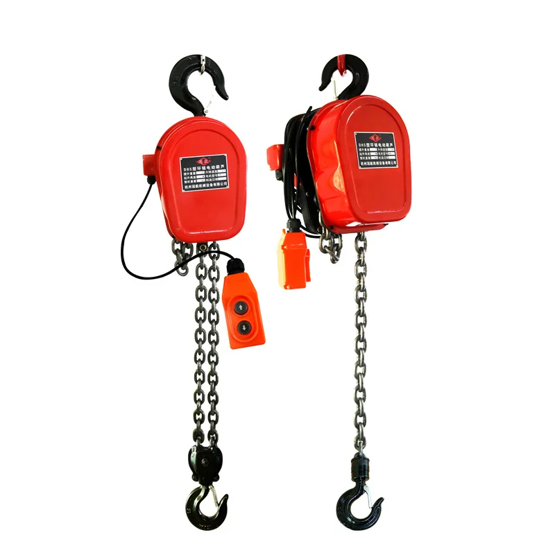 380V dhs high speed 3 tons electric chain hoist with hook chain bag