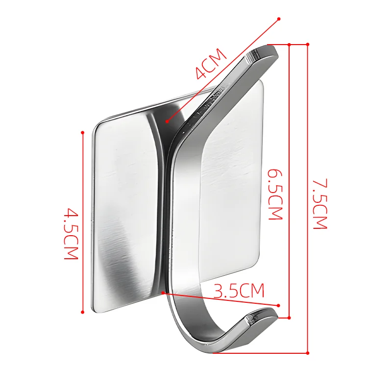 Popular 304 Stainless Steel Hook Multifunction Kitchen Bathroom Traditional Clothes Towel Self Adhesive Wall Hook