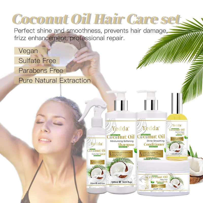 500ml Natural Organic Sulfate Parabens Free Coconut Oil Soft Moisturizing Cleansing Hair Shampoo