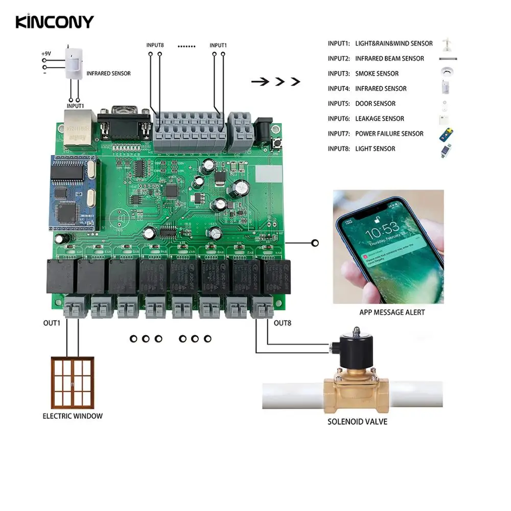 8 Gang digital time Switch Relay Timer Module Control Panel pcb Circuit Board Program Development Board DIY