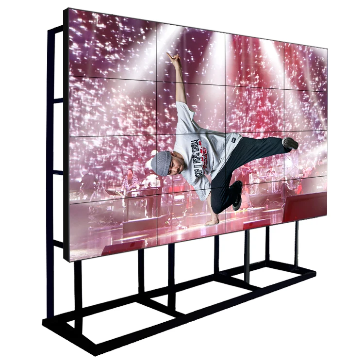 
46 inch 3.5 mm bezel 500 nits indoor ultra narrow seamless videowall TV HD display advertising screen LCD video wall 