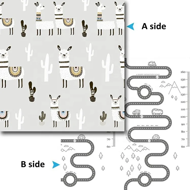 
Hot selling alpaca design non toxic xpe foam folding baby play mat manufacturer EN71 