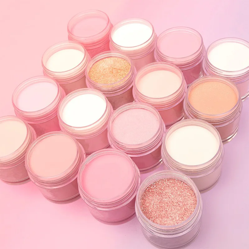 Wholesales high quality professional nude acrylic nail powder coating young color acrylic powder glitter acrylic nail powder