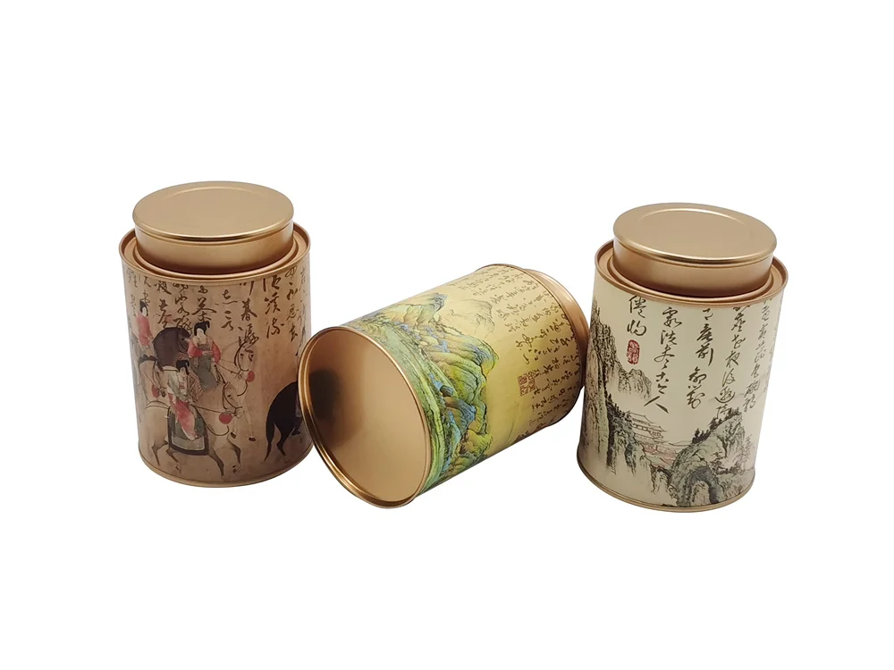 99mm 126mm Cardboard Airtight Jars 401 502 Packaging Tea Composite Paper Cans with Custom Design Printing