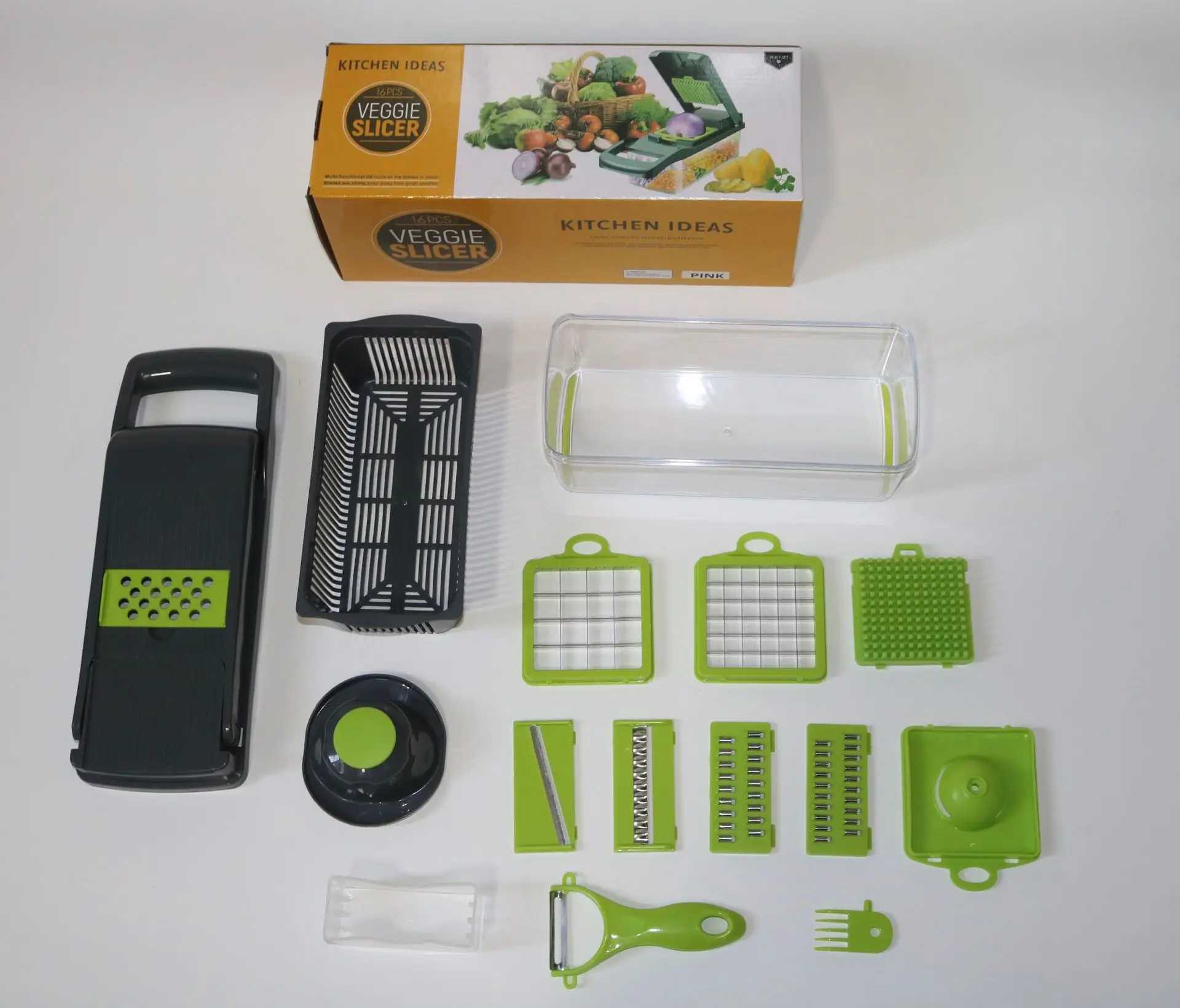 New Hot Sale Kitchen Accessories 15 in 1 Food Cutter Veggie Onion Chopper Mandoline Slicer Multifunctional Vegetable Cutter