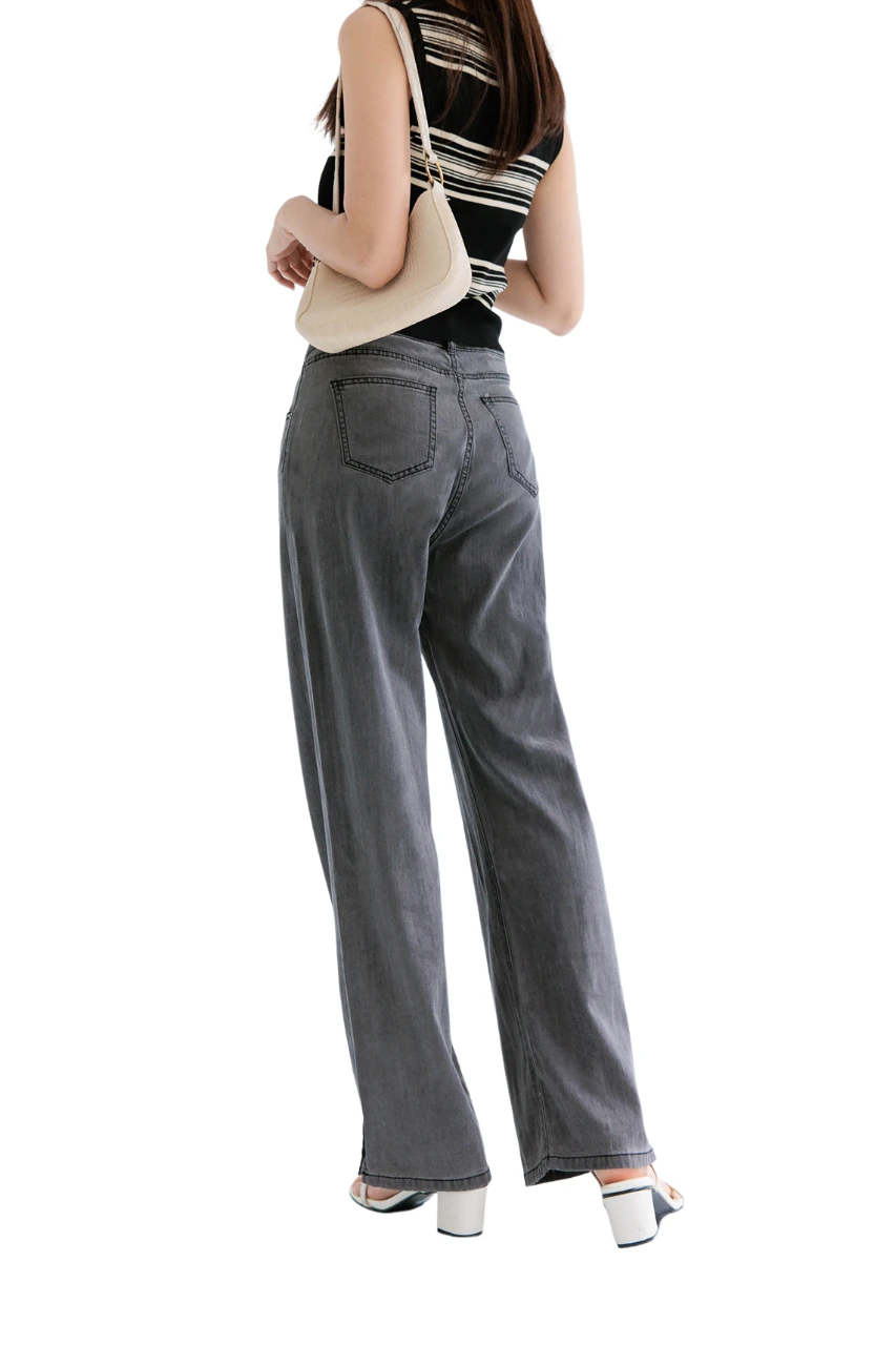 2024 Fashion Black Washed Denim Jeans For Women Denim Jeans Manufacturers In China