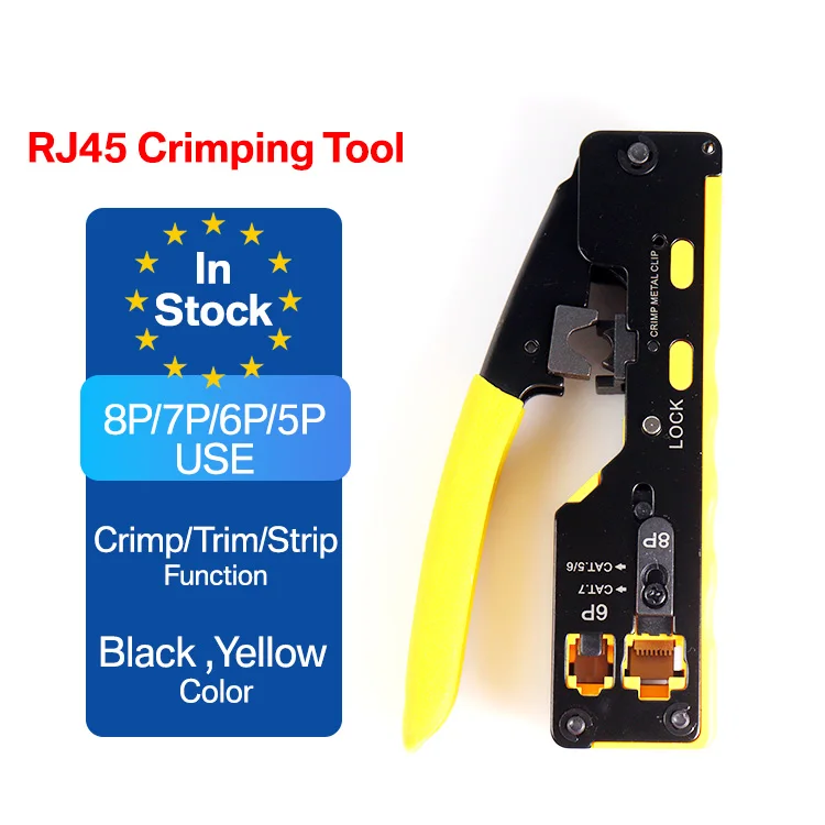 Diwei Cat5 Cat6 Connector Ethernet Cable Cutter 8P Cable Stripping Plier multi functional tester RJ45 Crimping Tool