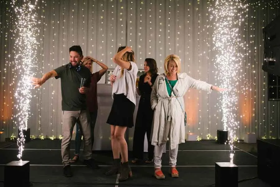 Hot Cold Spark Machine DMX Firework Machine 3-16ft Adjustable Stage Special Effect Machine for Wedding Party DJ Disco,Black