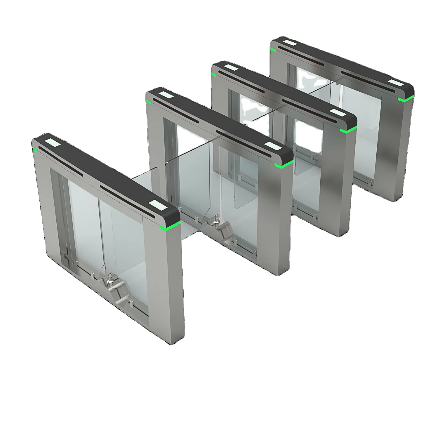 New Design Rfid Swing Security Gate Barrier Smart Automatic Swing Gate with High Efficient RFID Access Control System