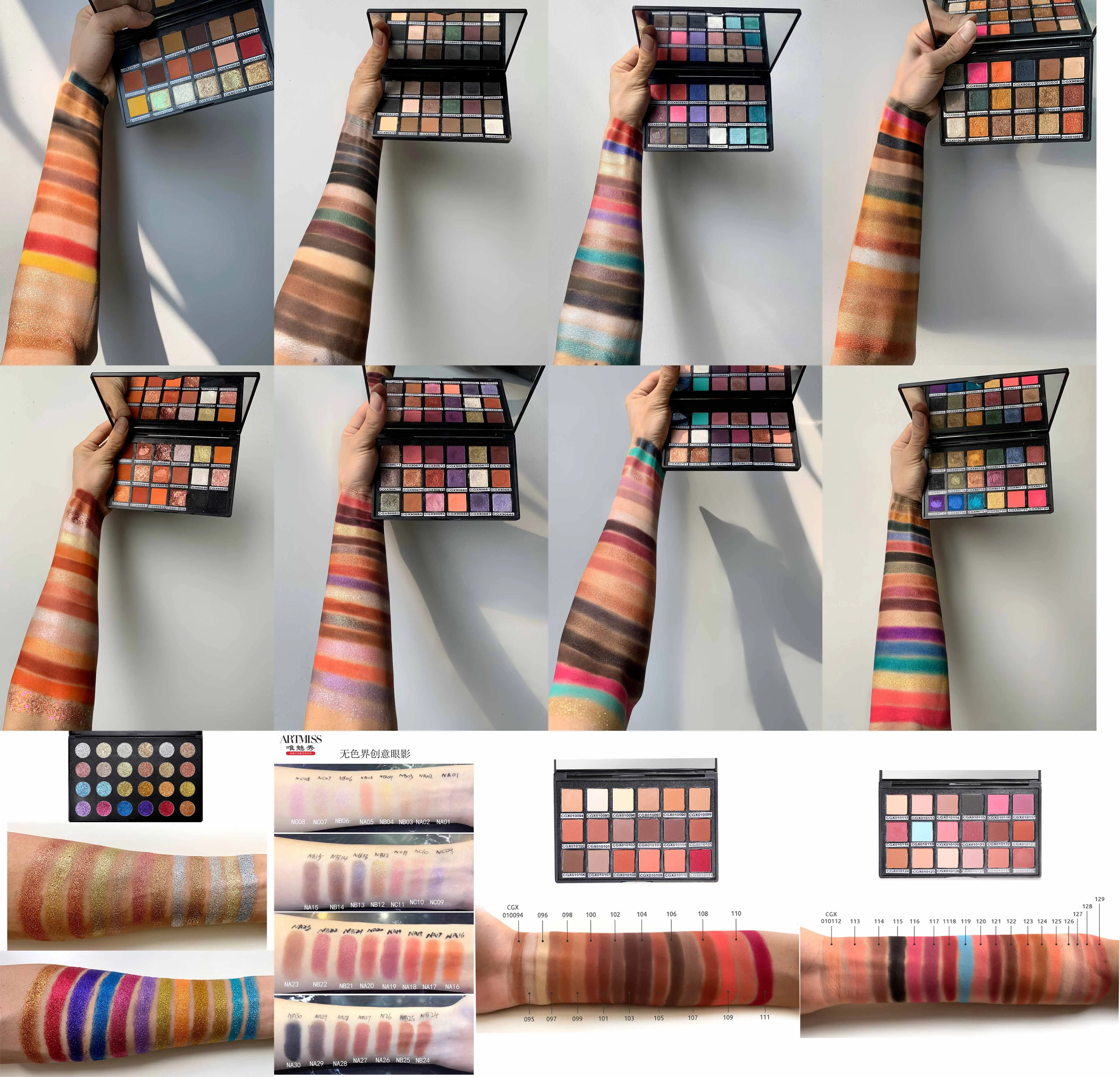 Private Label 12-Color Eye Shadow Palette High Pigment Cosmetics Eyeshadow with Shimmer Finish Low MOQ Powder Form