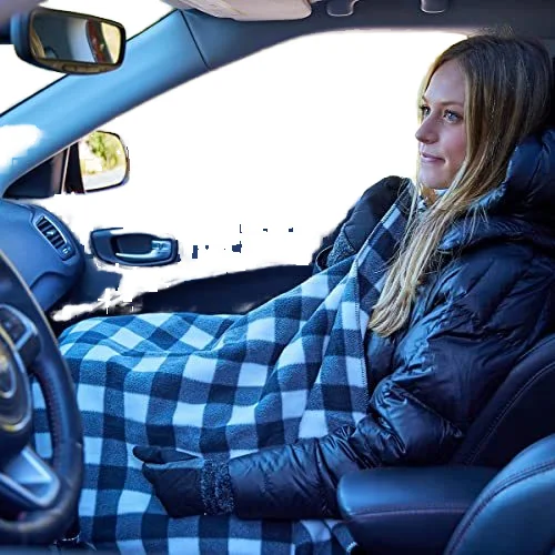 Camping 12V Lattice Fleece Car Supplies Winter Hot Car Constant Temperature Heating Blanket Electric Heating Blanket for Travel