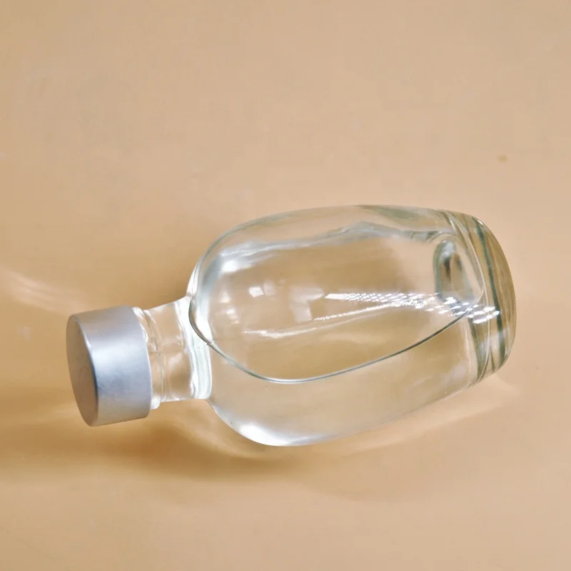 fancy 150ml glass bottles with metal lid for packaging in the stock
