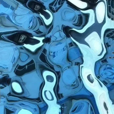 Сапфировый синий Декор 3d панель рельефная волна из нержавеющей стали лист для фона стены