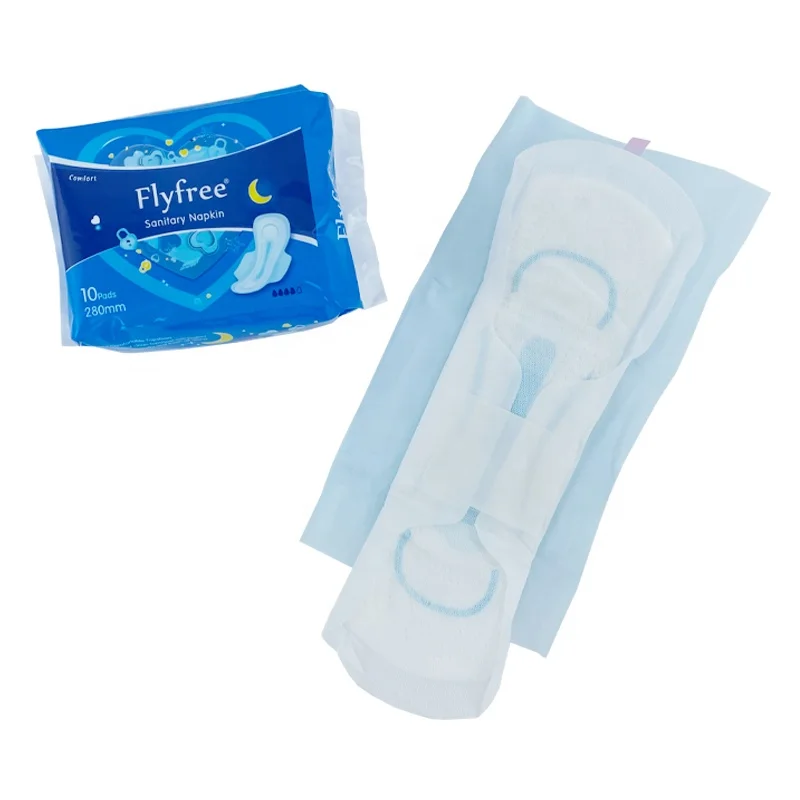 Super Absorbent Cotton Feminine Women Pads Wholesale Overnight Ultra Soft Sanitary Napkin Stocklots