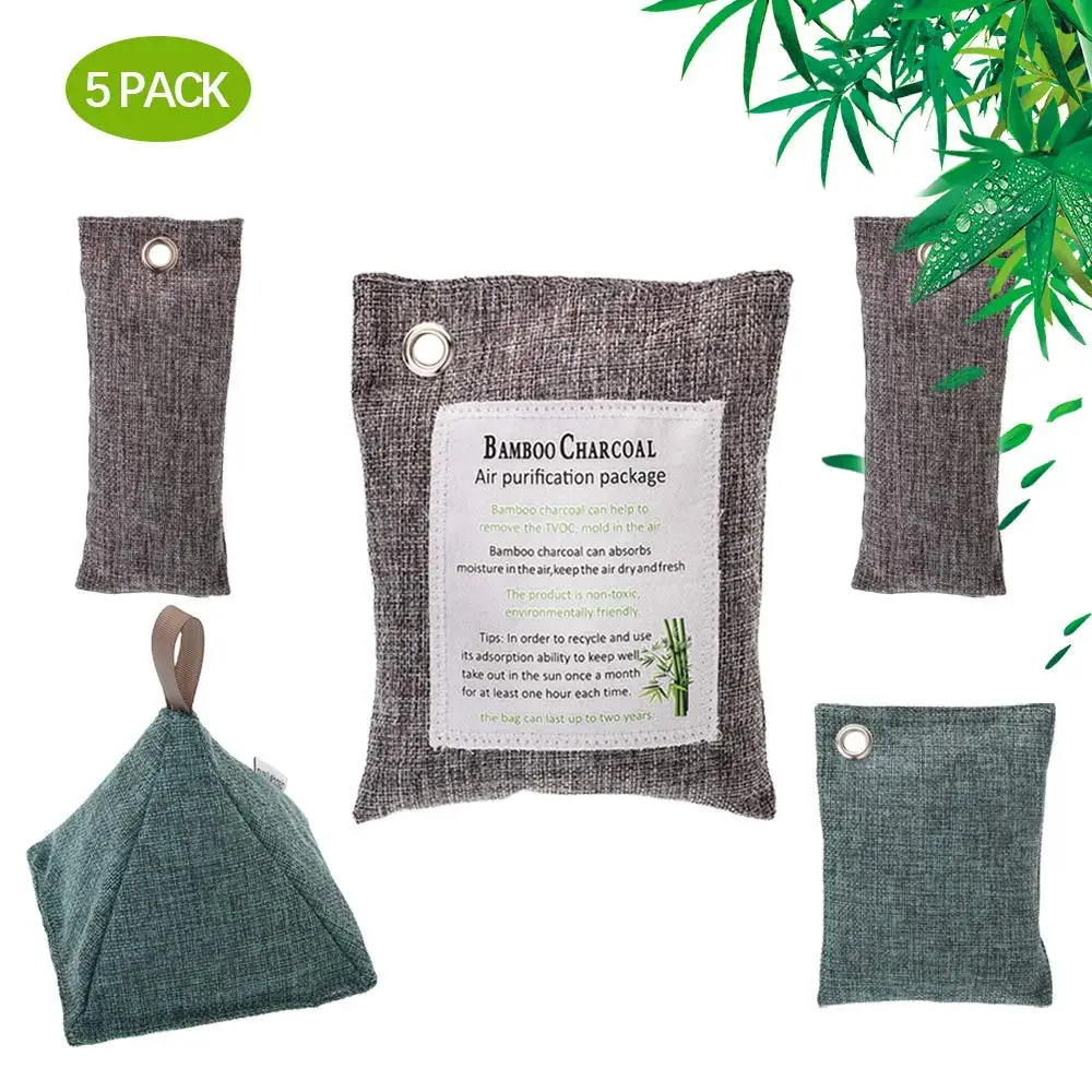 Bamboo Charcoal Bag Triangular Scent Fresh Air Purifier Bags Activated Bamboo Charcoal Air Purifying Bag