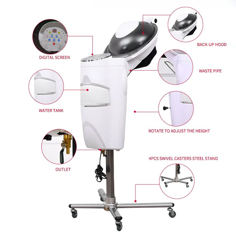 Professional O3 micro mist infrared hand held hair steamer machine hair and facial spa steaming