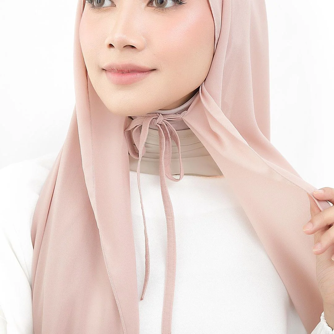 2021 new popular design hijab high quality adjustable tie tudung malaysia shawl heavy stretchy instant chiffon hijab