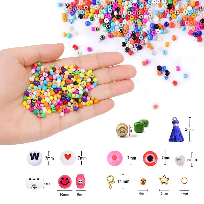2024 Beads Manufacturer Wholesale 16500pcs 36 Color Glass Seed Beads Kids Toy Set Beads Kit For Jewelry Making