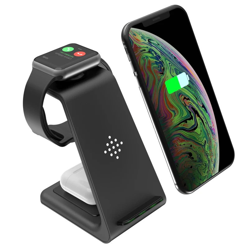 Многофункциональное Беспроводное зарядное устройство QI стандарта 3 в 1 для Apple Watch и S a m s u