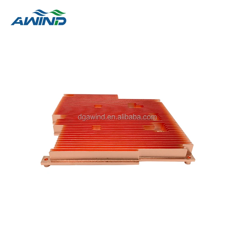 163mm wide push pin heatsink skive heat fin sink for gpu board copper fin tube heat sink heat exchanger