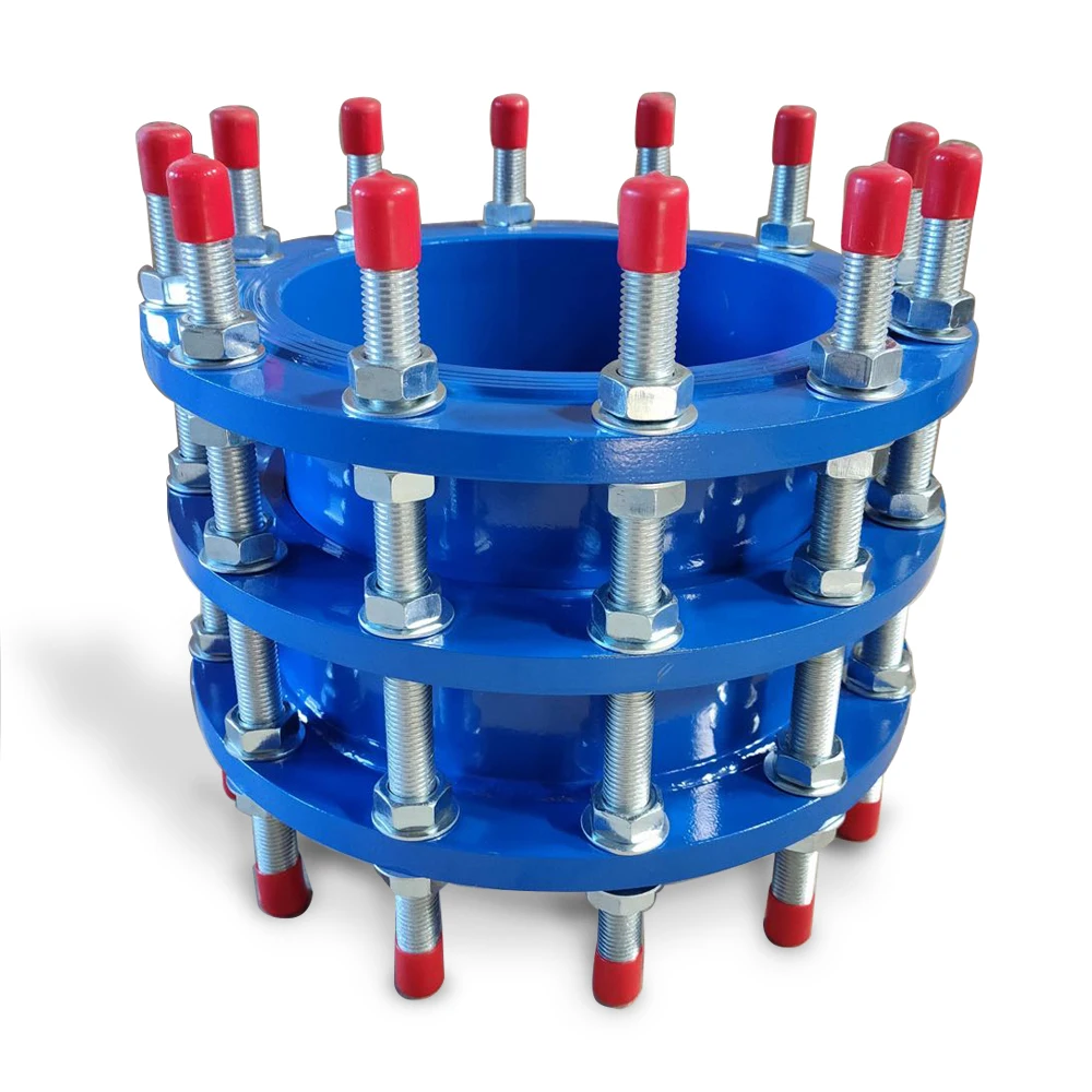 Pipe Mechanical Coupling Dismantling Pipe Fitting Carbon Steel Ductile Iron Blue Painting Round Casting  Flange Expansion Joint