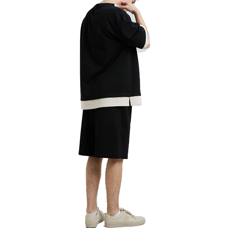 Custom Luxury  Summer Shorts Set Men Streetwear Casual Men Two Piece Set Shorts T Shirt And Shorts Set For Men