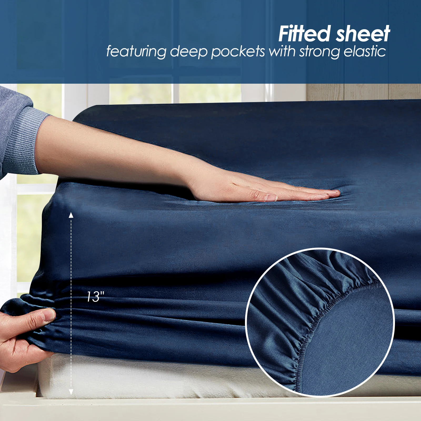 ALPHA TEXTILE navy blue comforter set microfiber Reversible Comforters all-season polyester comforter