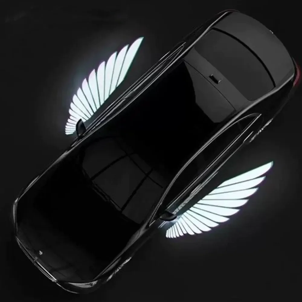 Angel Wings Welcome Light Car Atmosphere Light Car Lamp Accessories Angel Wings Car Door Welcome Light Projector