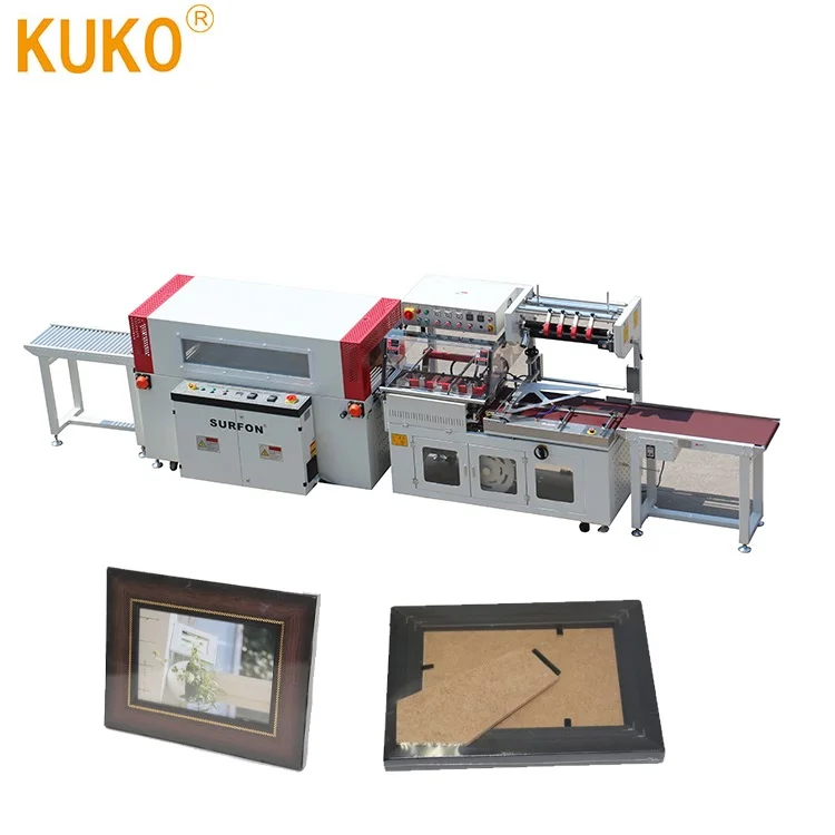 automatic vertical l bar sealer thermal shrink wrapping packing machine