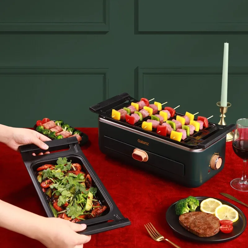 
Hot Sale Multifunctional Household Simple Smokeless Electric Barbecue Oven Grills Easily Cleaned Easily Assembled Ce 