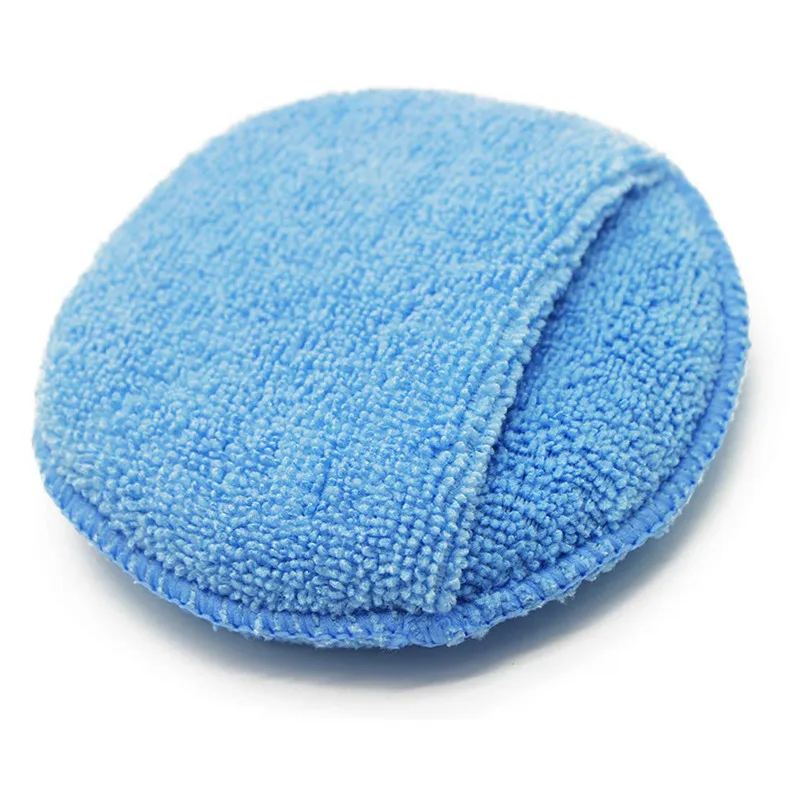 Car Applicator 5 Inch Hand Waxing Applicator Wax Foam Pad Microfiber Wax Applicator Pad Car Cleaning Sponge