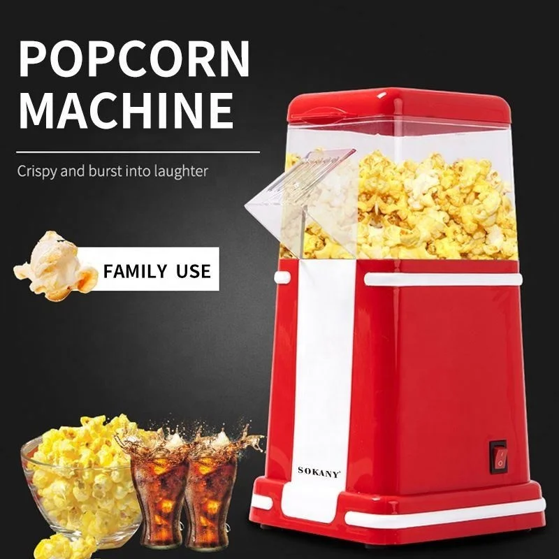 Portable Hot Air Popper Electric Maker Small Household Snack Puffed Food Popcorn Making Machine