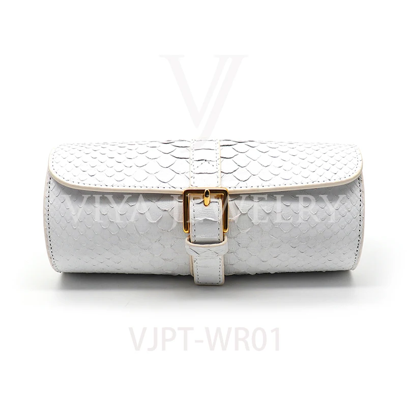 Luxury Genuine Python Leather Watch Boxes Bracelet Case Jewelry